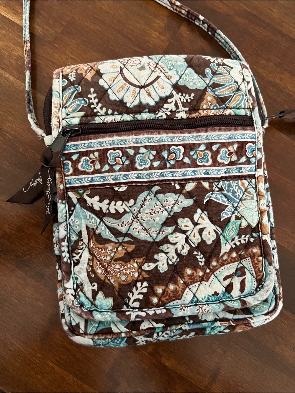 Vera Bradley Mini Hipster Java Blue Crossbody Bag - Picture 2 of 8